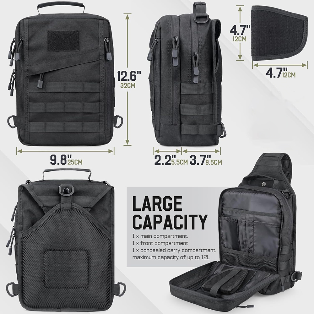 Tactical Sling Backpack Concea - Edc Concealed Carry Sling Bag review and price