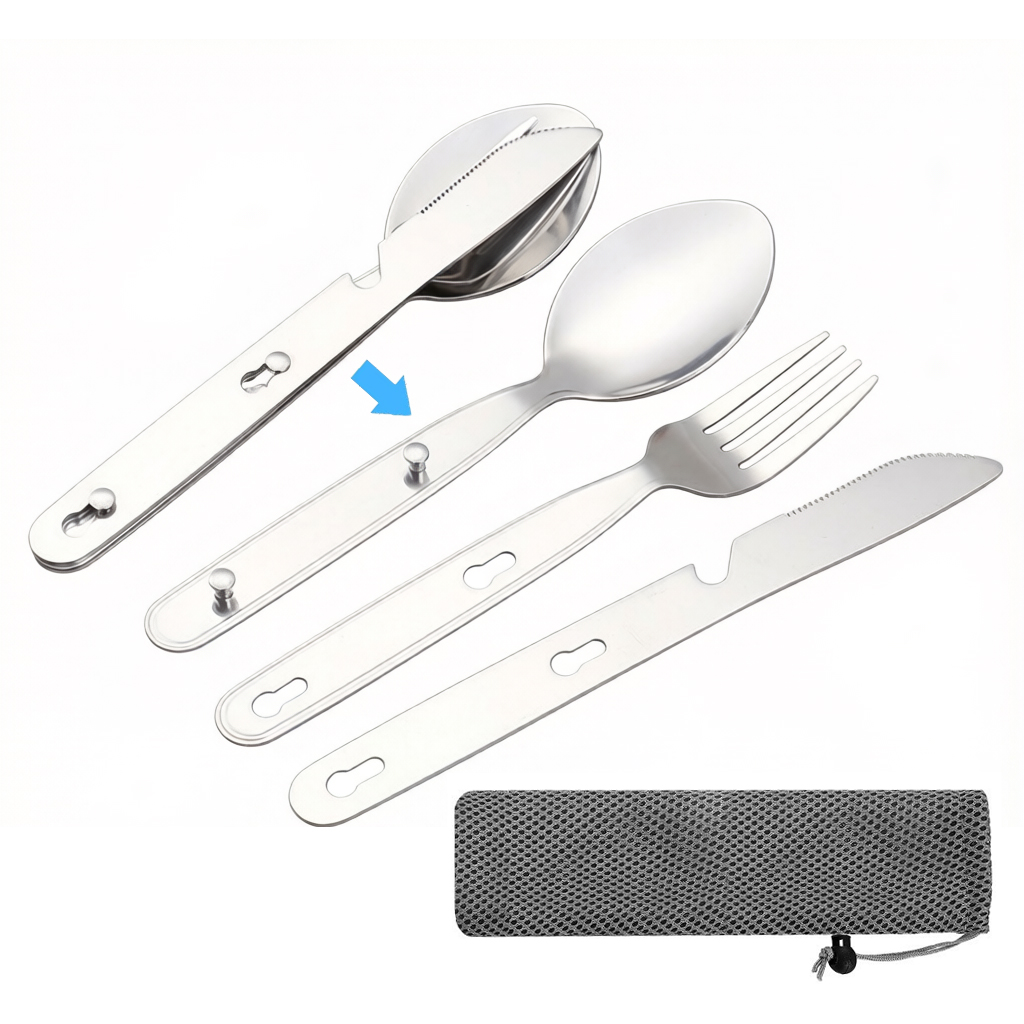 3pcs/set Folding Spoon Fork Kn - Edc Everyday Carry Knives review and price