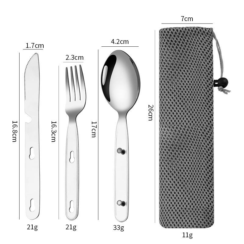 3pcs/set Folding Spoon Fork Kn - Edc Everyday Carry Knives review and price